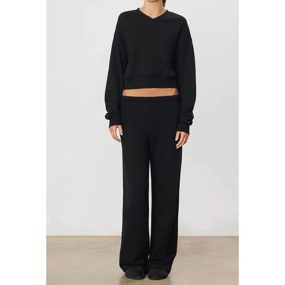 NEW ETERNE oversized wide leg sweatpant in black